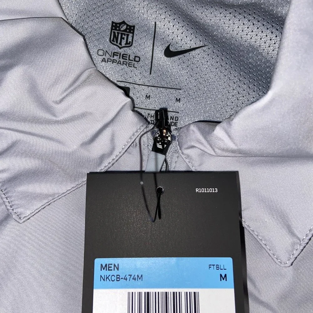 Nike NFL New England Patriots On-Field Sideline Coaches Half-Zip Jacket Mens M